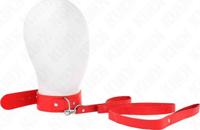 Collar z linką KINK 116 cm czerwień elegancja