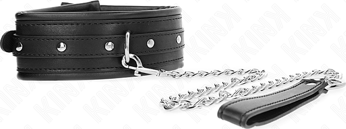 Collar KINK z koralikami 65 cm - Elegancja BDSM