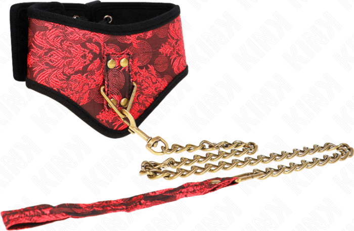 Collar z linką KINK Scandal 75 cm - Elegancja BDSM