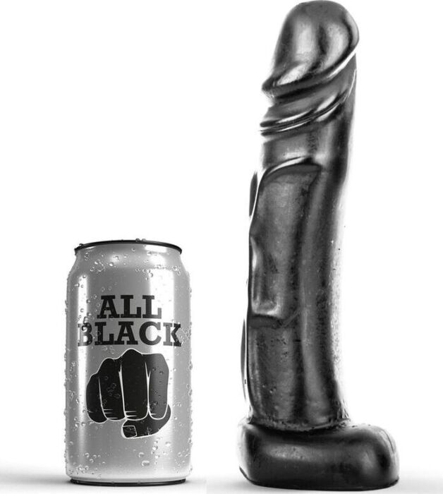 Dildo ALL BLACK 22 cm elastyczne i duże