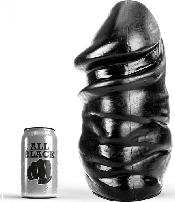 Dildo anal ALL BLACK 33 cm bez jąder