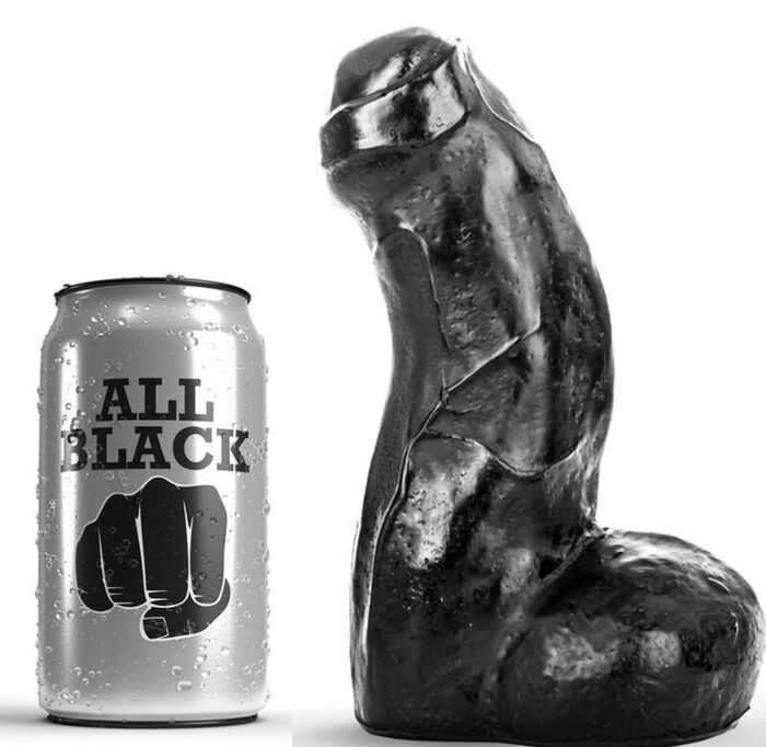 Dildo All Black Realistic Dong 17 cm