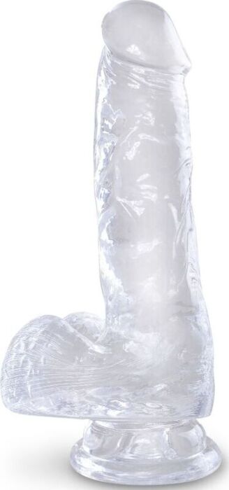 Dildo King Cock Clear 13,5 cm realistyczne z przyssawką