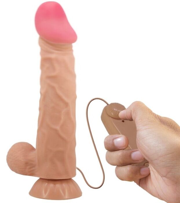 Realistyczne dildo z przesuwną skórą i pilotem Pretty Love Sliding Skin