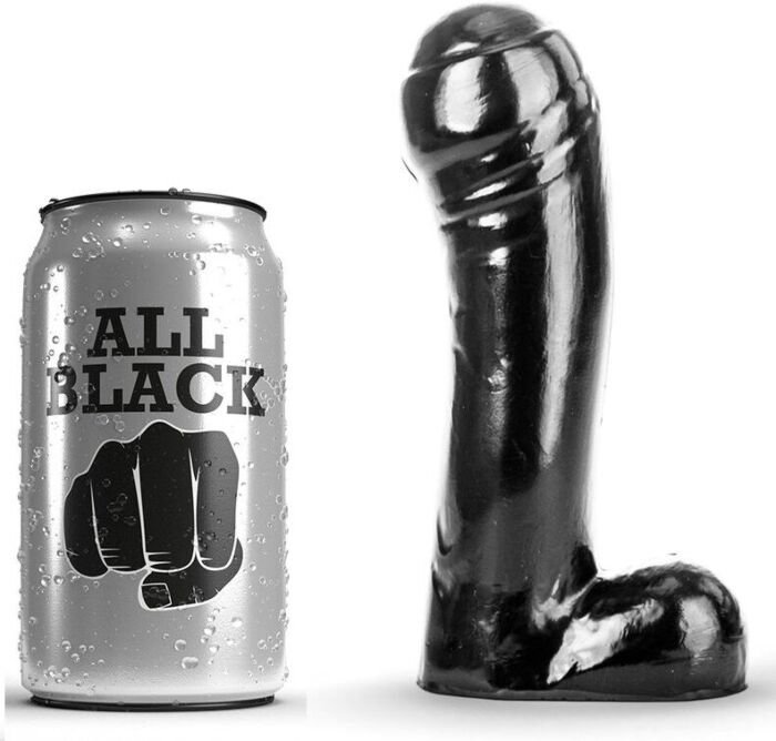 Dildo ALL BLACK 15 CM - Wyjątkowe wyzwanie dla początkujących