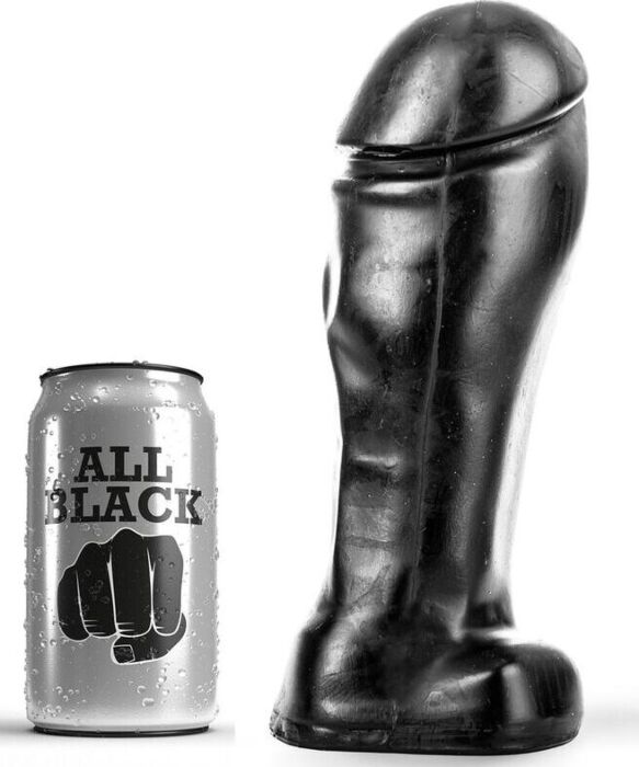 Dildo ALL BLACK 22 cm z szeroką końcówką