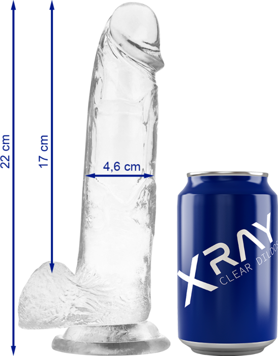 Dildo Crystal Clear 22 cm - Realizm Przezroczysty Dildo Crystal Clear 22 cm - Realizm Przezroczysty