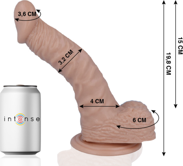 Dildo MR. INTENSE 19.8 cm z realistycznym wykończeniem