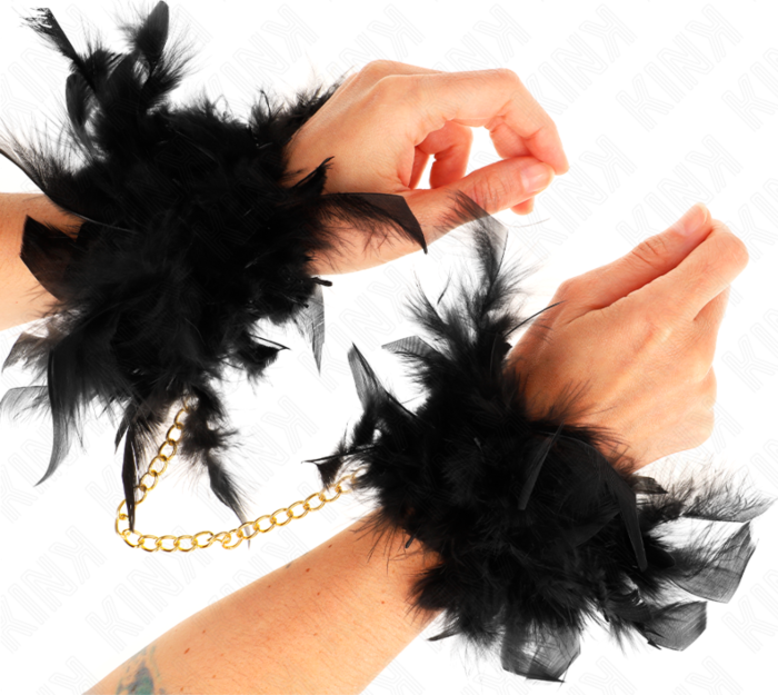 Esposy KINK - Czarne z Złotą Łańcuchem