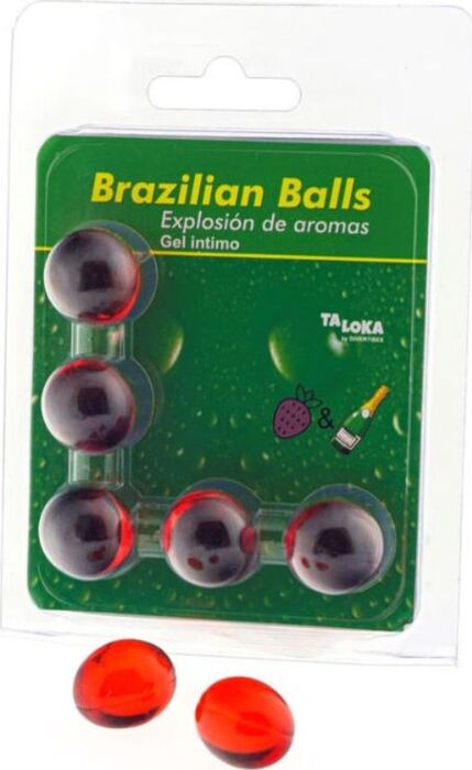 Żel Intymny Brazilian Balls Truskawki i Szampan