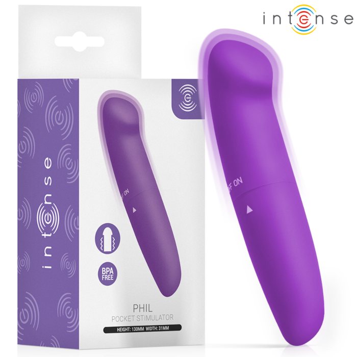 Wibrator punktu G INTENSE FUN TOYS PHIL, fioletowy 13 cm
