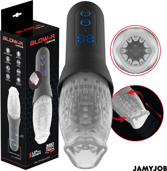Masturbator JAMYJOB BLOW-R z funkcją thrusting i rotacji
