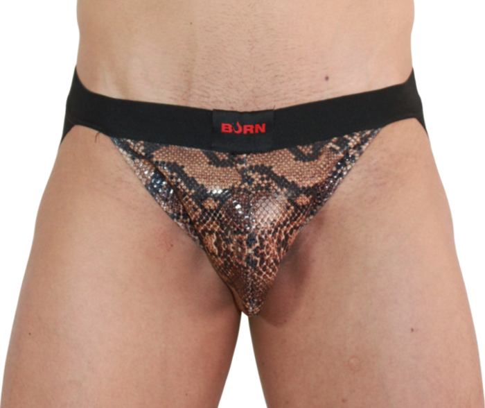 Jockstrap BURN 002 Snake Czarny - Styl i Komfort Jockstrap BURN 002 Snake Czarny - Styl i Komfort