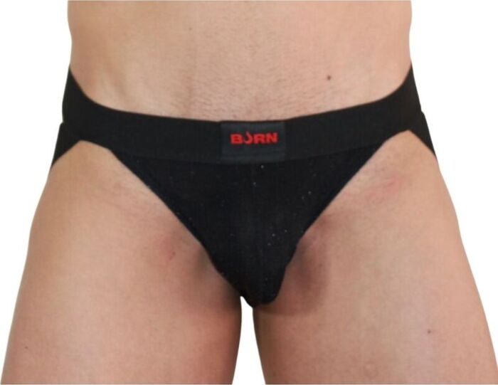 Jockstrap BURN 003 z błyszczącymi detalami XL Jockstrap BURN 003 z błyszczącymi detalami XL