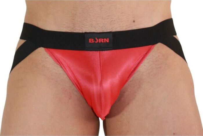 Jockstrap BURN 010 Czerwony/Czarny XL - Stylowy Jockstrap BURN 010 Czerwony/Czarny XL - Stylowy