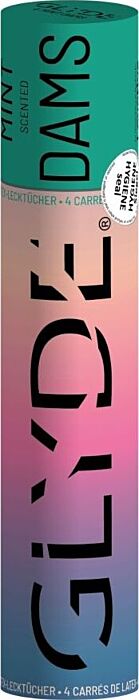 Bariera do seksu oralnego SHEER GLYDE — miętowe laminy