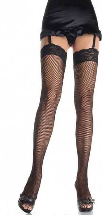 Mini Czerwone Koronkowe Pończochy