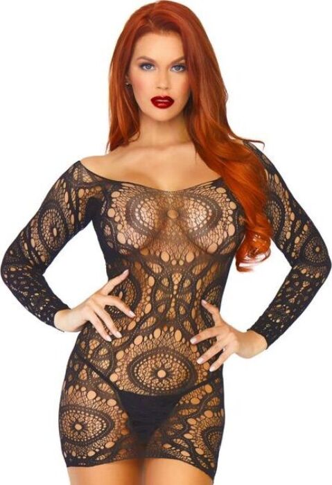 Mini sukienka Leg Avenue z koronkowego materiału