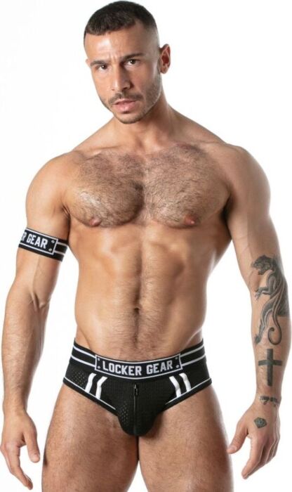 Majtki męskie LOCKER GEAR SPORT MESH JOCK BRIEF czarne S