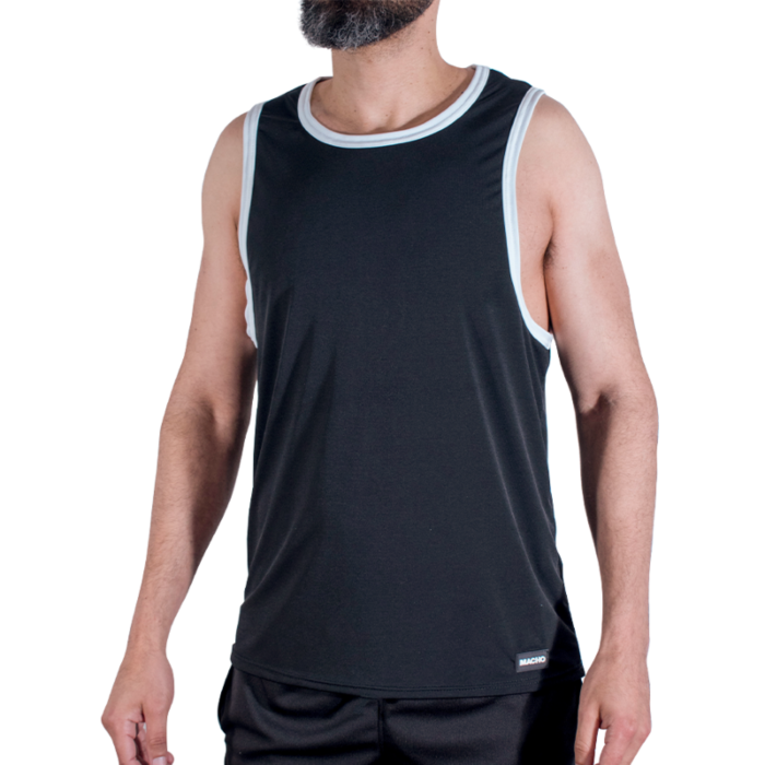 Camiseta MACHO BLACK GYM T-SHIRT L/XL Camiseta MACHO BLACK GYM T-SHIRT L/XL