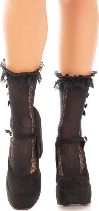 Tobilleras Leg Avenue z Volantami - Stylowe Akcesoria