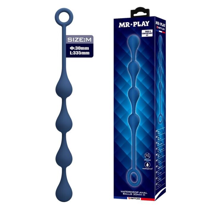 Kulki analne MR PLAY - silikonowe, rozmiar M, 33 cm Kulki analne MR PLAY - silikonowe, rozmiar M, 33 cm