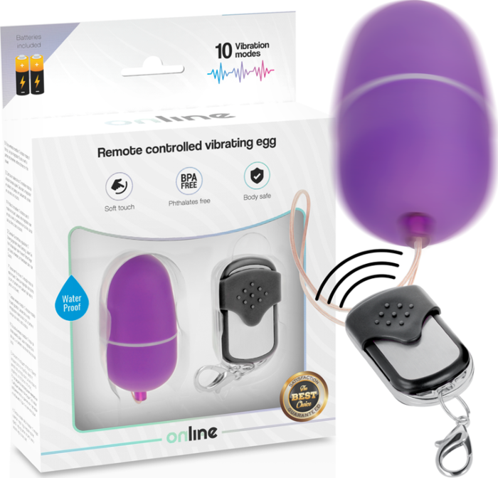 Online - jajko wibrator z pilotem m fioletowy Online - jajko wibrator z pilotem m fioletowy