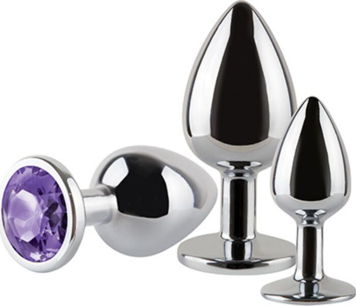 Plugi analne S Pleasures Metal Metal MAX zestaw 3 Plugi analne S Pleasures Metal Metal MAX zestaw 3