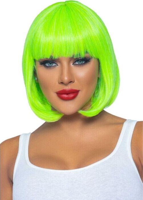 Peluca Bob Fluorescente Verde Neon Leg Avenue Peluca Bob Fluorescente Verde Neon Leg Avenue