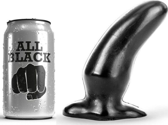 Plug anal ALL BLACK 13 cm zakrzywiony