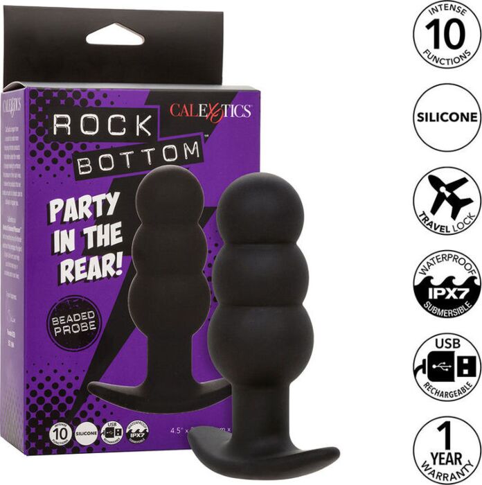 Zabawka erotyczna Calexotics Rock Bottom Plug z wibracjami