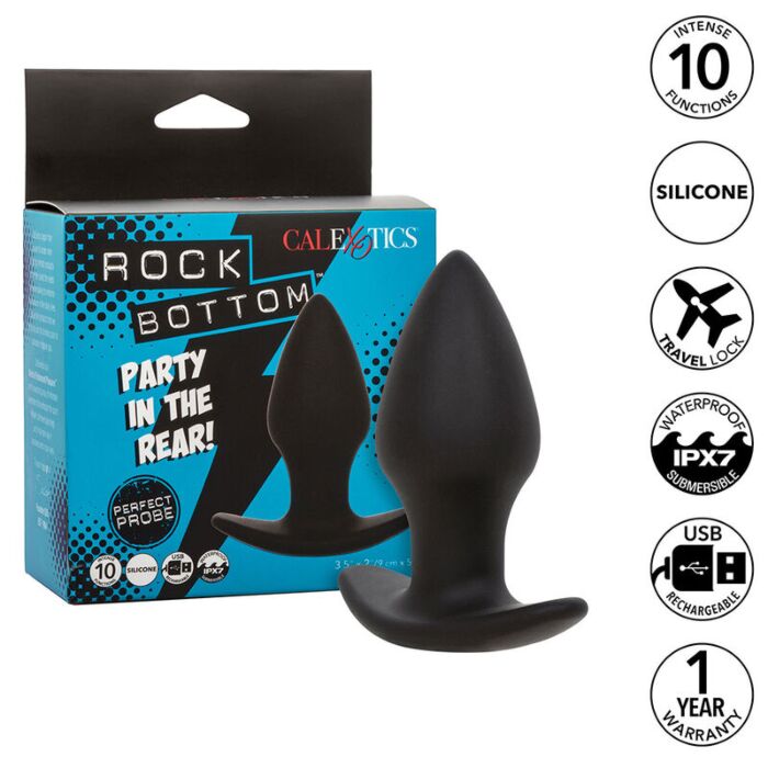 Plug analny CALEXOTICS ROCK BOTTOM z 10 funkcjami wibracji