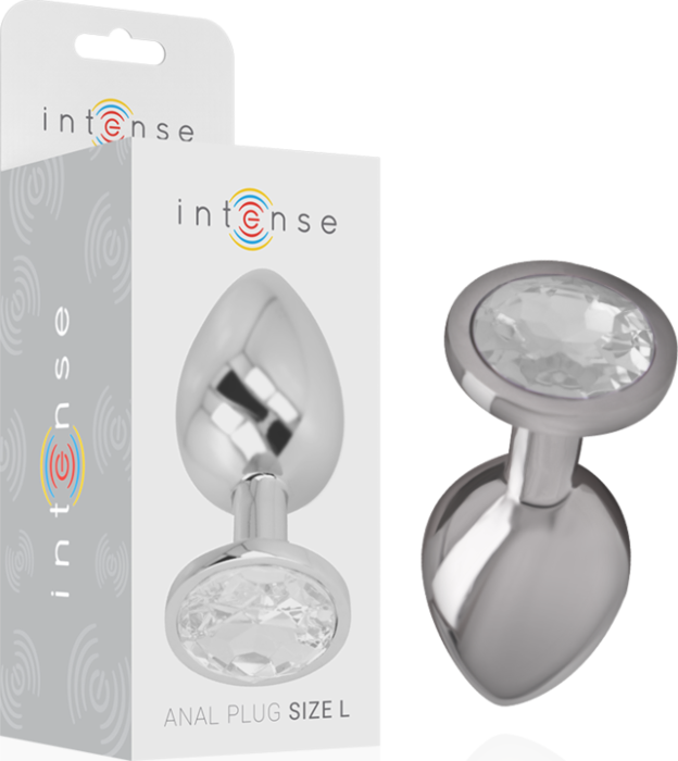 Wtyczka Analna ze Szkła w Kolorze Srebrnym