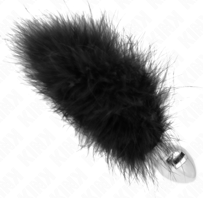 Plug anal KINK 11 cm z kolcami i piórkiem