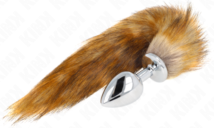 Plug anal KINK L z syntetycznym ogonem brązowy