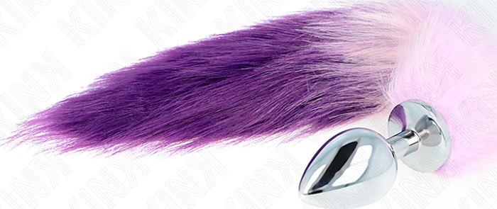 Plug anal KINK L z syntetycznym ogonem 10x4 cm