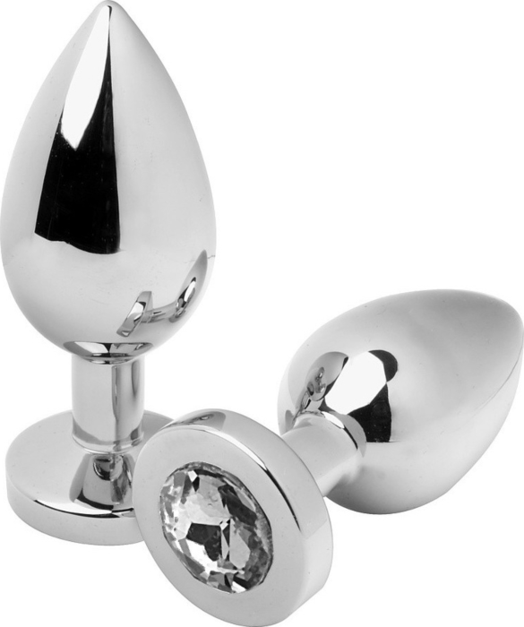 Plug analny Metal Hard Diamond 7.62 cm przezroczysty