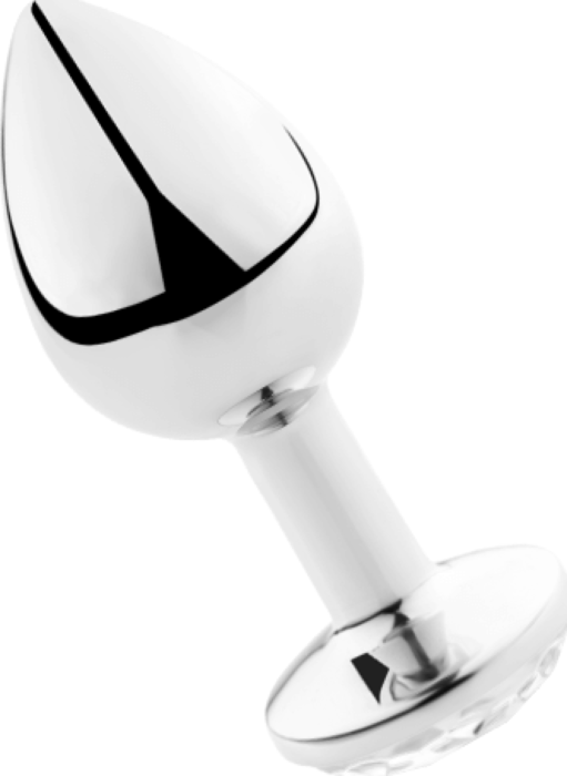 Plug anal SECRETPLAY 8 cm z aluminium i szkłem