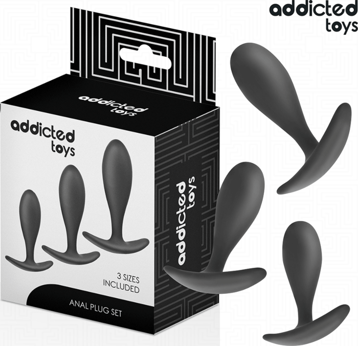Plugi analne Addicted Toys - 3 sztuki w zestawie Plugi analne Addicted Toys - 3 sztuki w zestawie
