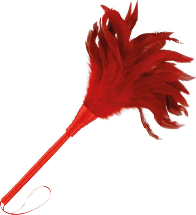 Pluma stymulująca Darkness 24cm z łatwym uchwytem