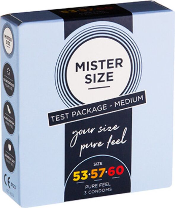 Prezerwatywy Mister Size 53, 57, 60 — 3 szt. Prezerwatywy Mister Size 53, 57, 60 — 3 szt.