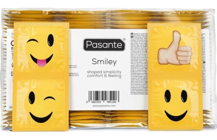 Prezerwatywy Pasante Smiley 144 szt. z zabawnymi wzorami