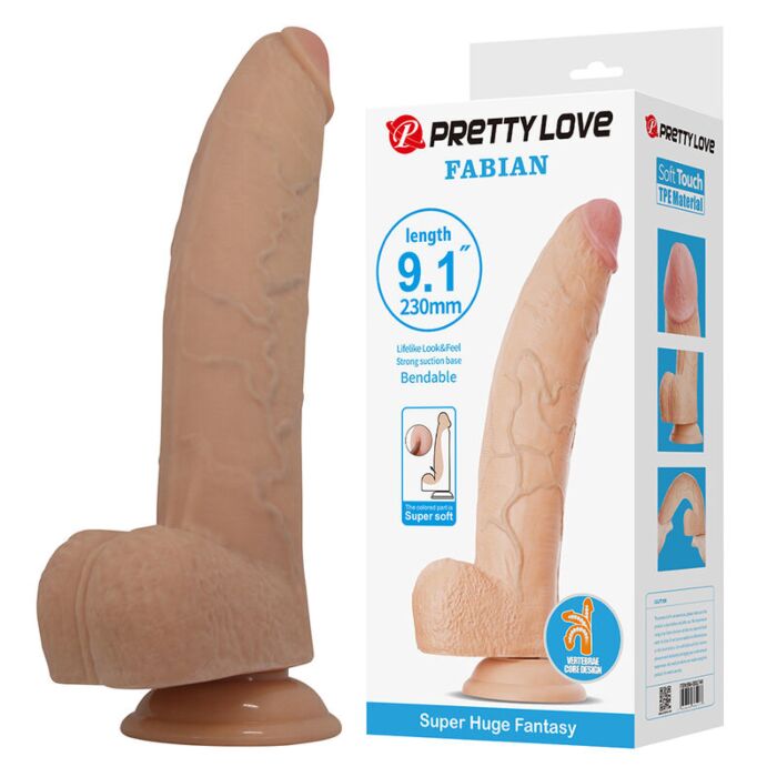 Dildo Pretty Love Fabian Elastyczne z przyssawką Dildo Pretty Love Fabian Elastyczne z przyssawką