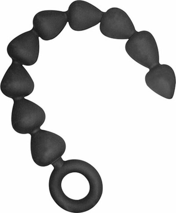 SILICONE ANAL BEADS: BLACK