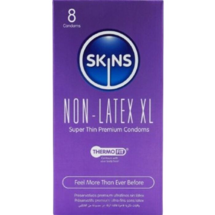 Prezerwatywy SKINS XL bez lateksu 4 sztuki hiperalergiczne Prezerwatywy SKINS XL bez lateksu 4 sztuki hiperalergiczne