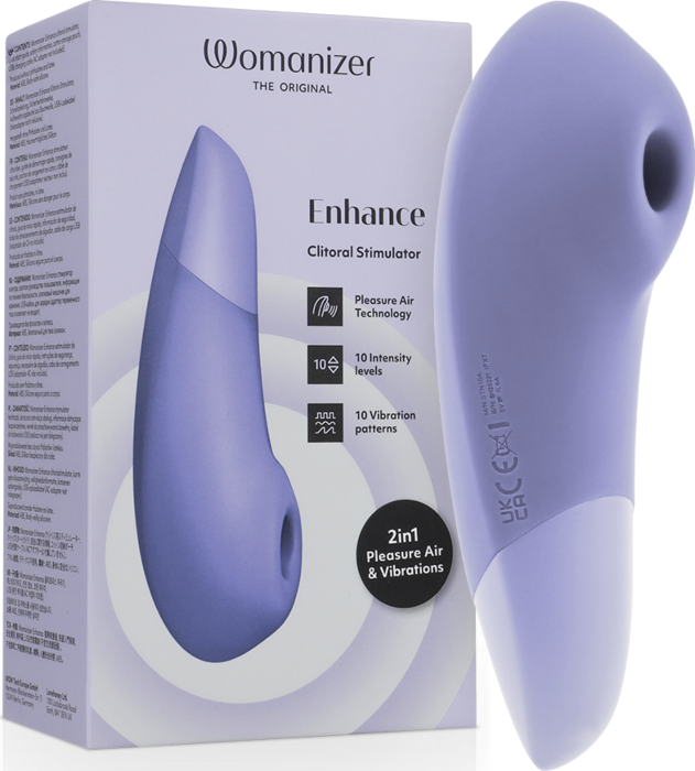 Wibrator Womanizer Enhance Lila z technologią Pleasure Air