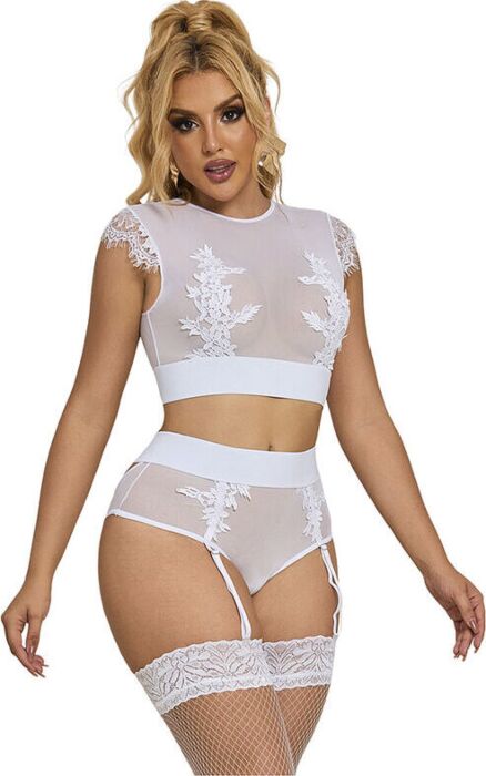 Zestaw Lingerie SUBBLIME - Elegancja w Bieli
