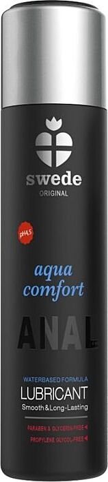 Śliski analny lubrykant na bazie wody Swede Aqua Comfort 120 ml Śliski analny lubrykant na bazie wody Swede Aqua Comfort 120 ml