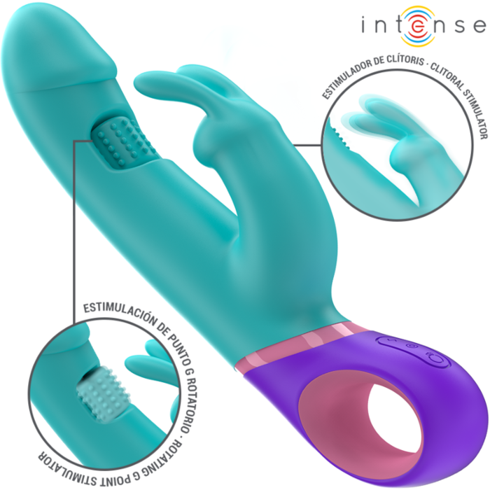 Wibrator INTENSE MONICA z rotacyjnym stymulatorem