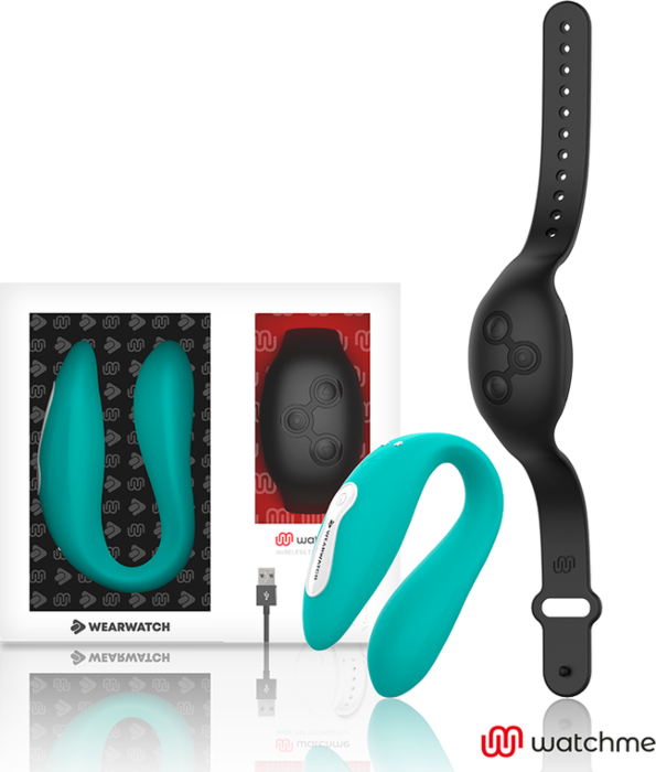 Wibrator Watchme Dual Tech Aqua/Czarny Wibrator Watchme Dual Tech Aqua/Czarny